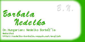 borbala nedelko business card